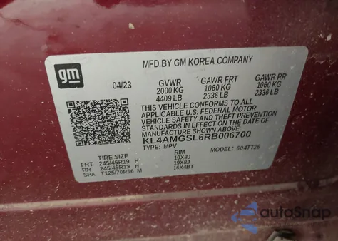 2024 Buick Encore Gx Avenir Awd from USA, damaged, VIN KL4AMGSL6RB006700